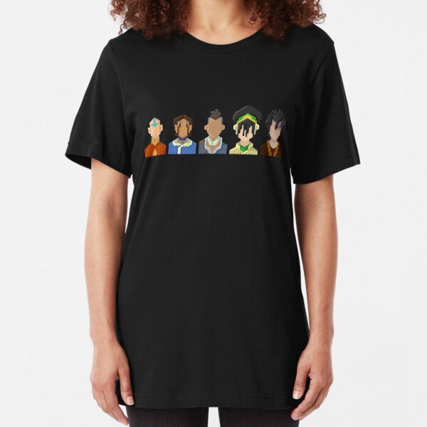 Avatar the Last Airbender Trixelart group Slim Fit T-Shirt