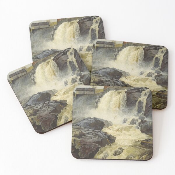 Item preview, Haugfossen Waterfall - Frits Thaulow - 1883 designed and sold by ArtExpression.