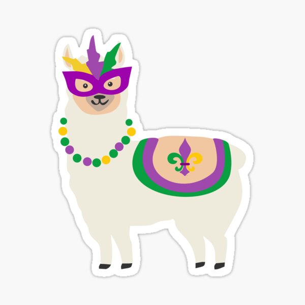 Mardi Gras Stickers Printable PNG – Pixel Llama