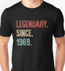 Retro Vintage 50th Birthday Legendary Since 1969 Slim Fit T-Shirt