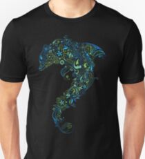 Dolphin - floral with flowers pattern Unisex T-Shirt