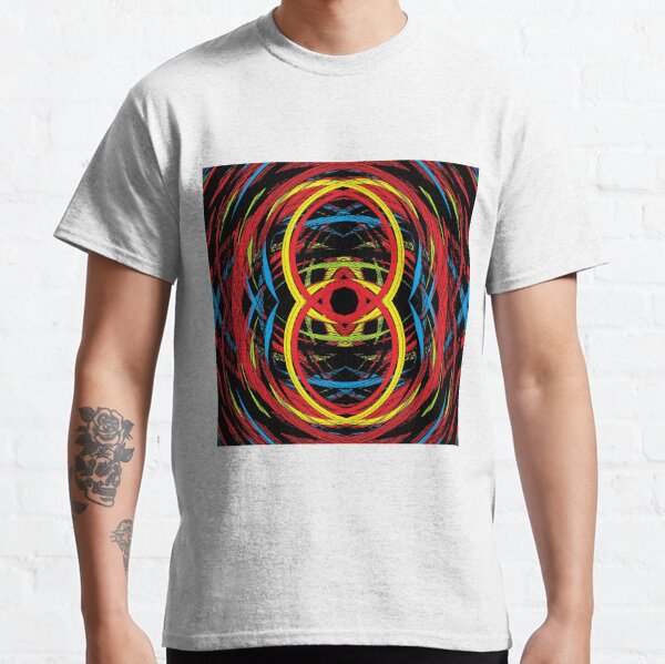 Circle, Psychedelic art, Pattern, abstract, design, pattern, illustration, art, shape, creativity, bright, textured, geometric shape, backgrounds, square, imagination Classic T-Shirt