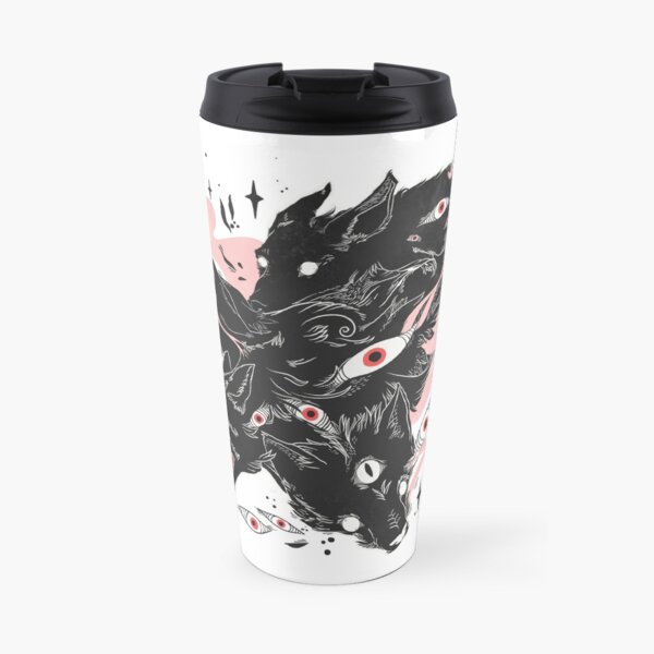 Wild Wolves With Many Eyes Travel Mug