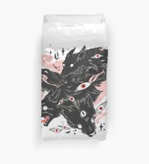 Wild Wolves With Many Eyes Duvet Cover
