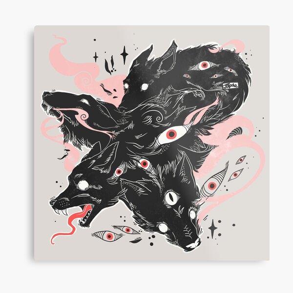 Wild Wolves With Many Eyes Metal Print