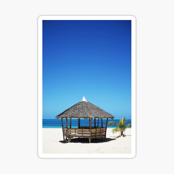 "Beach Hut" Sticker for Sale by Tlevis Redbubble