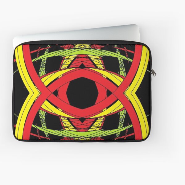 design, illustration, art, decoration, abstract, pattern, element, shape, gold colored, textured, colors, circle, styles, shiny, square Laptop Sleeve