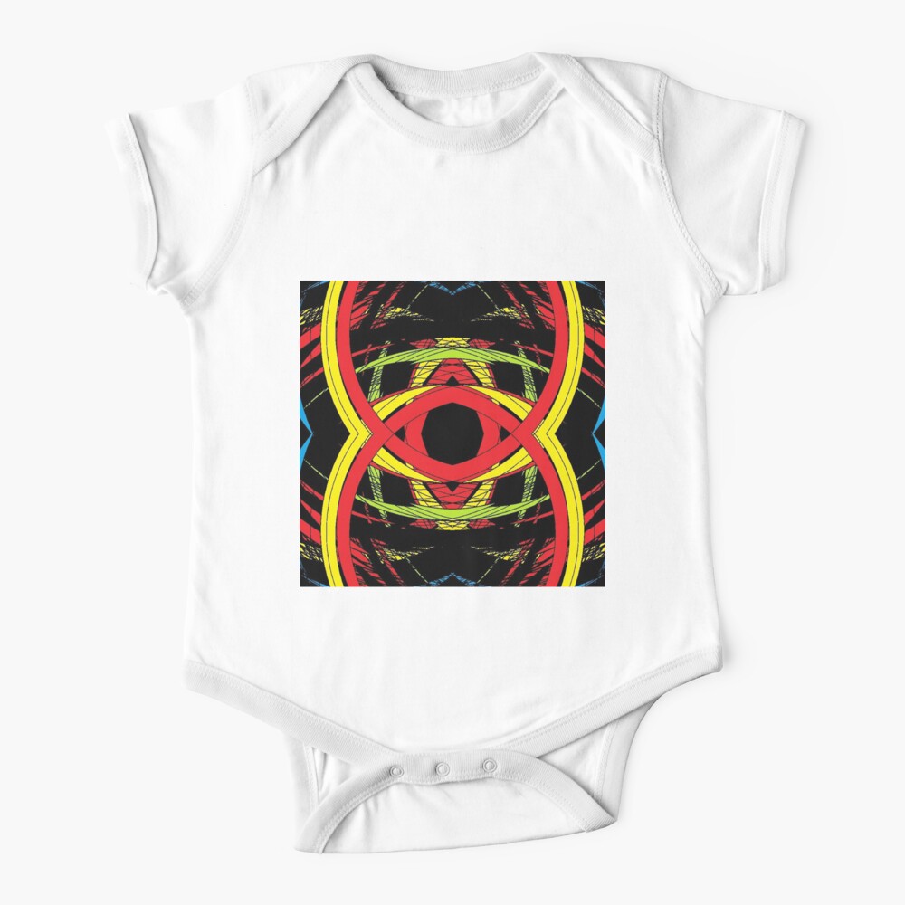 design, illustration, art, decoration, abstract, pattern, element, shape, gold colored, textured, colors, circle, styles, shiny, square Baby One-Piece