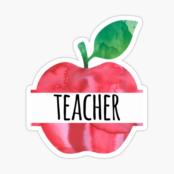 Teacher Apple Straw Topper