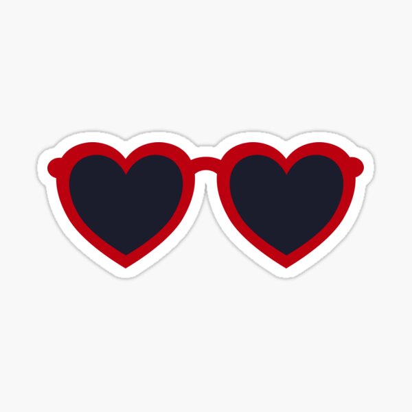 Red Glasses Stickers Redbubble - red hipster specs red hipster glasses roblox transparent png
