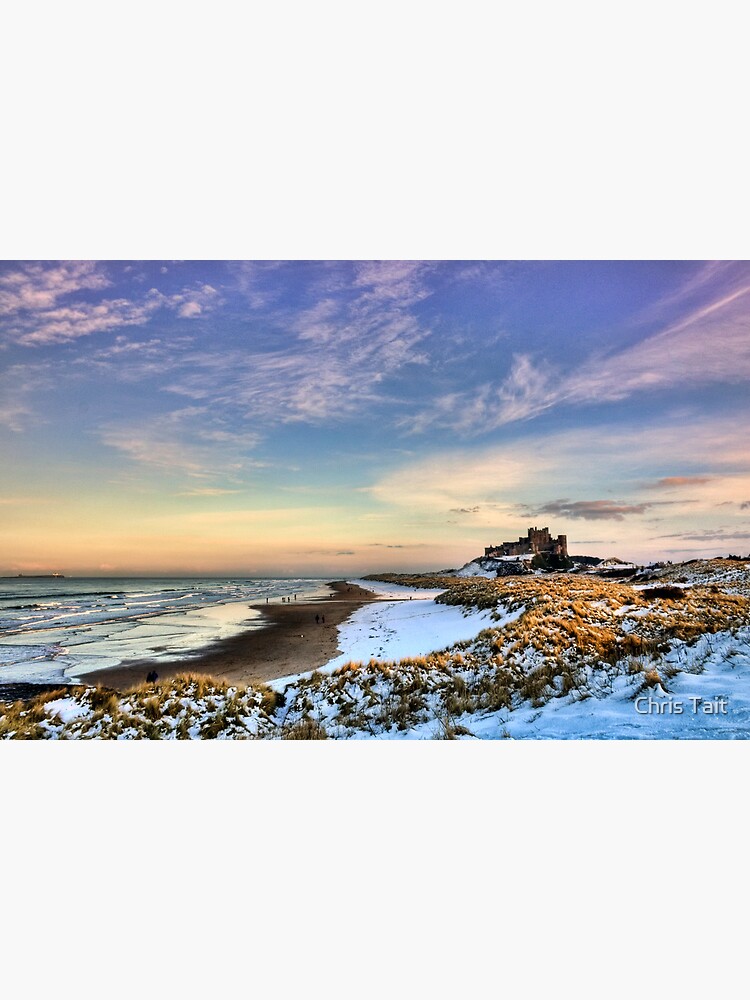 Bamburgh Castle in the Snow by christait