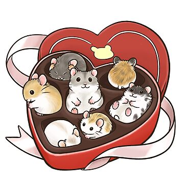 Artwork thumbnail, Valentine Hamsters by pawlove