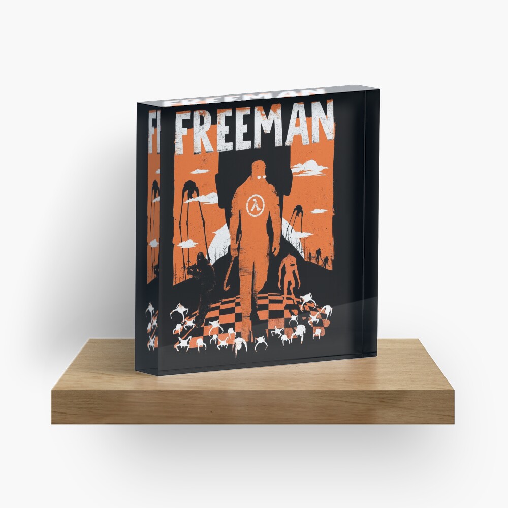 The Freeman - Half life shirt, halflife Acrylic Block
