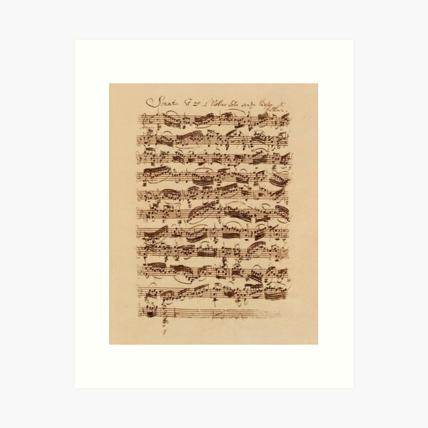 Bach Violin Sonata Art Print