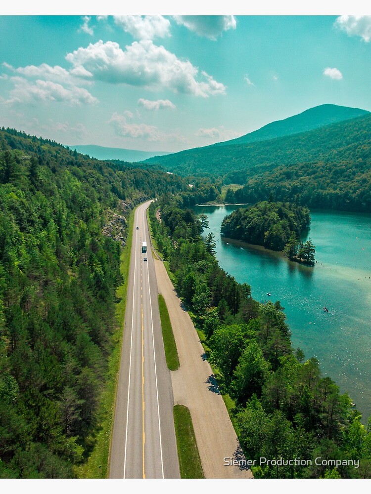 "Emerald Lake Vermont Drone Photo" Canvas Print by calumsiemer Redbubble