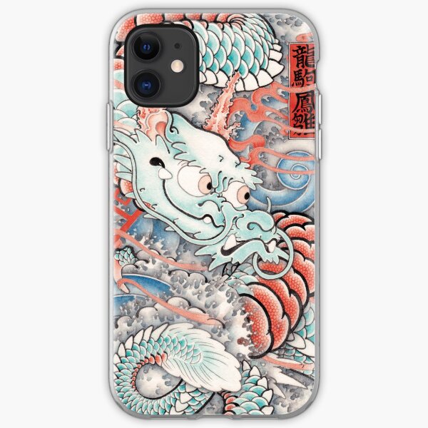 BABY DRAGON UKIYO-E Style iPhone Soft Case
