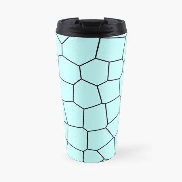 Teal Cellular-ish Design Travel Mug