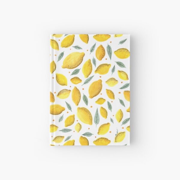 Watercolour Lemon Pattern Hardcover Journal