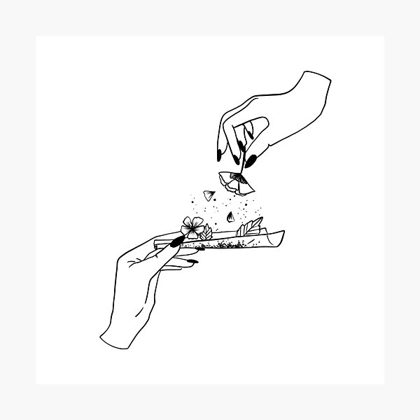 dessin cigarette Floral cigarette smoking line art 