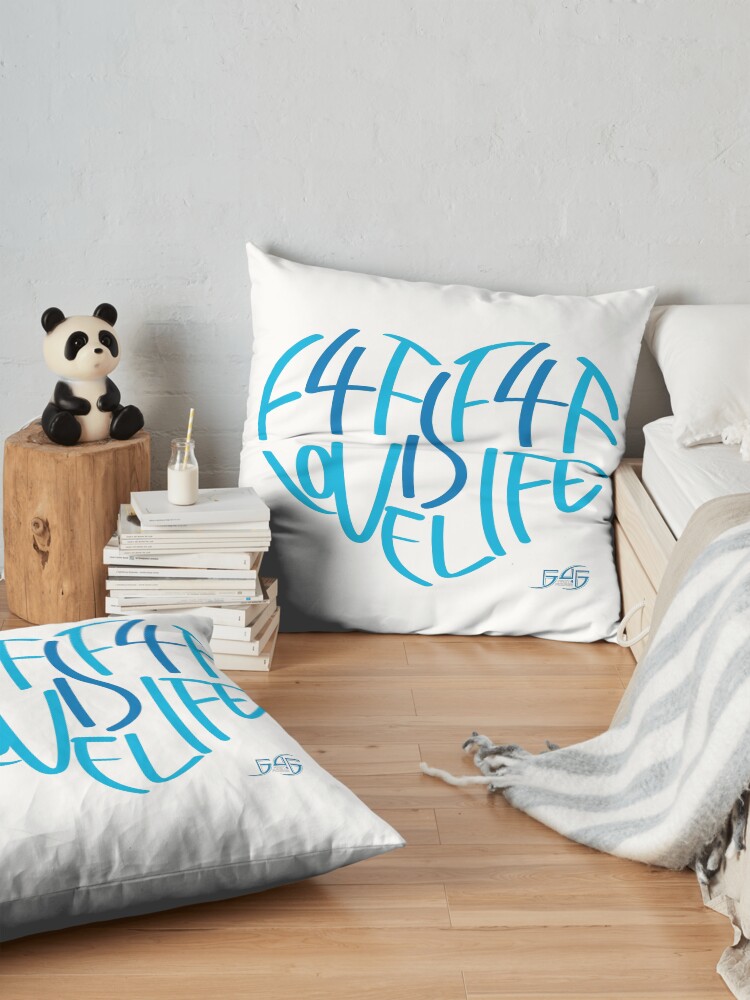 Alternate view of F4F is Love! F4F is Life! Floor Pillow