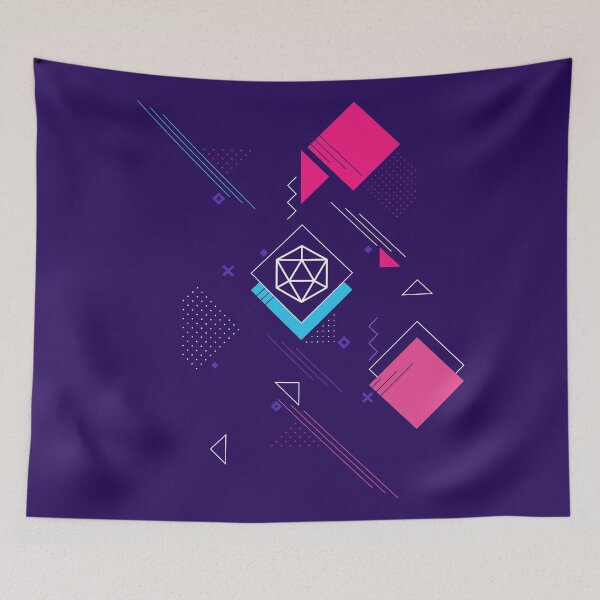 Item preview, Cyberpunk Geometric D20 Dice Tabletop RPG designed and sold by pixeptional.