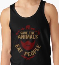 save the animals, EAT PEOPLE Men's Tank Top