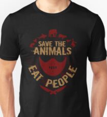 save the animals, EAT PEOPLE Unisex T-Shirt