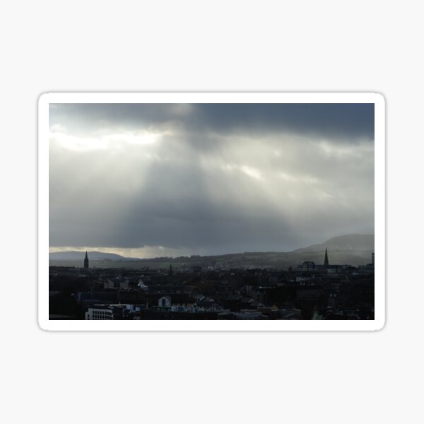 Between two church spires - Edinburgh, Scotland Sticker