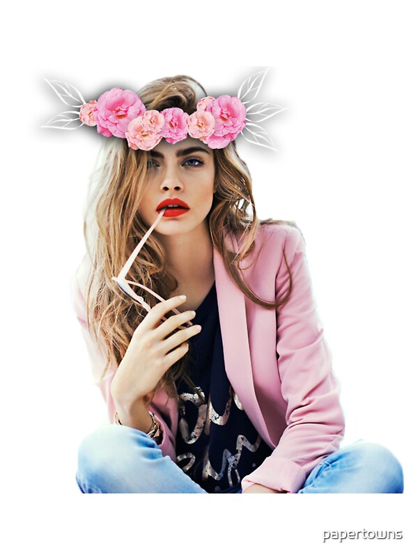  Cara  Delevingne Flower  Sticker 1 Stickers by 