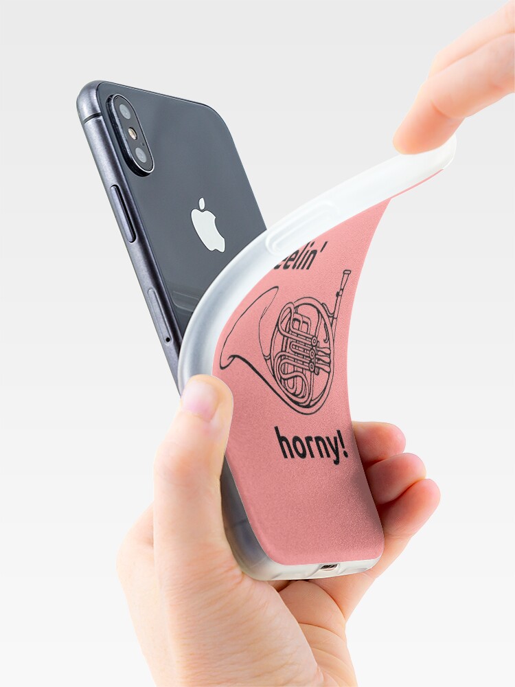 Alternate view of Feelin Horny iPhone Case
