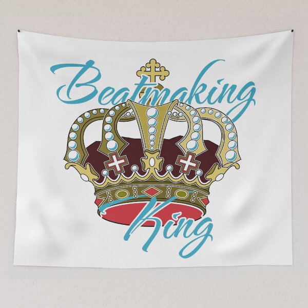 Item preview, Beatmaking King & Crown - Blue - designed and sold by onjcdesign.