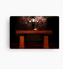 At The Alter Canvas Print