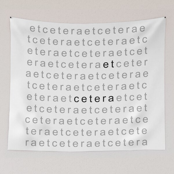 Item preview, etc et cetera typography text design designed and sold by GetItGiftIt.