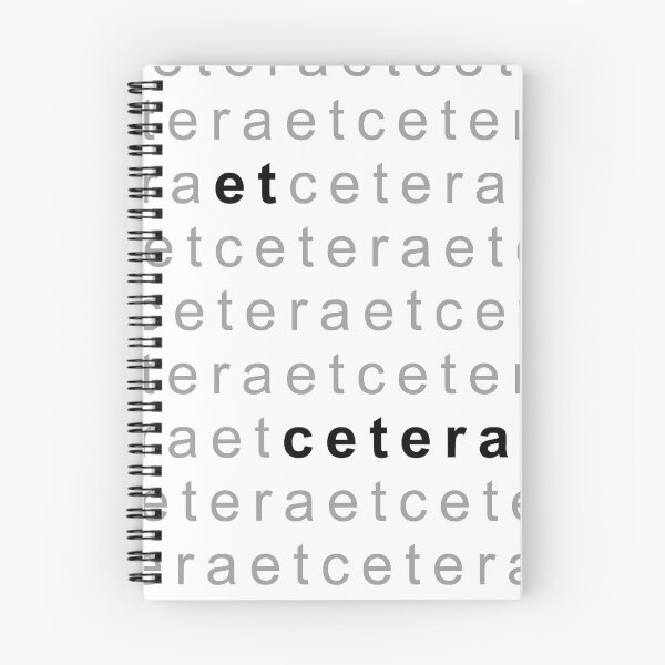 Item preview, etc et cetera typography text design designed and sold by GetItGiftIt.