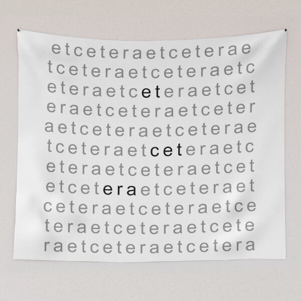 Item preview, etc et cetera typography text design designed and sold by GetItGiftIt.