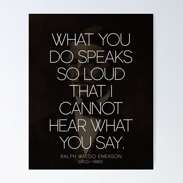 Item preview,  Ralph Waldo Emerson Quote On Actions designed and sold by knightsydesign.