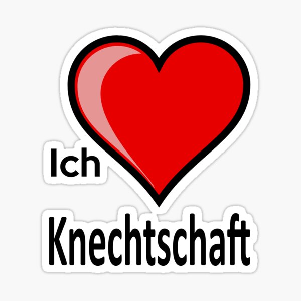 "Ich Liebe Knechtschaft" Sticker for Sale by partybitz Redbubble