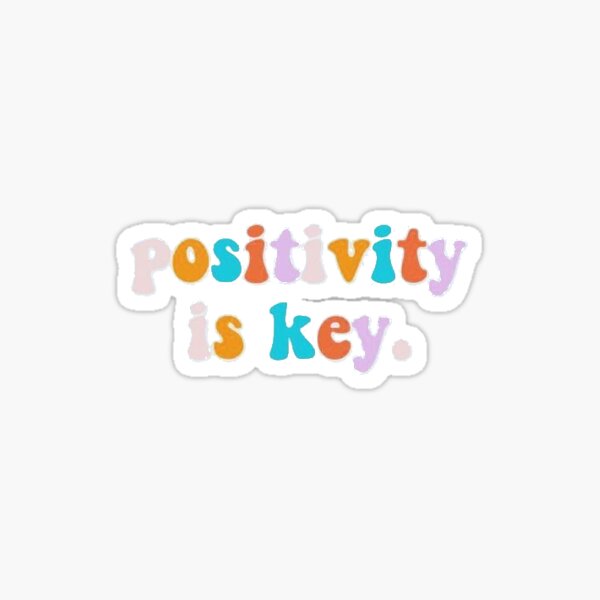 Item preview, positivity is key groovy quote designed and sold by Brooke Butler.