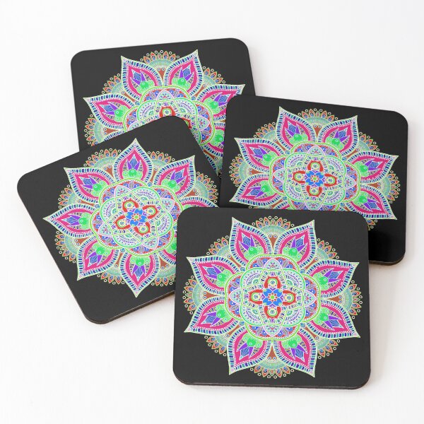 Item preview, Mandala 2 - Geometric Pattern with White Outline - on Black by Amanda M Lucas designed and sold by Amanda Lucas.