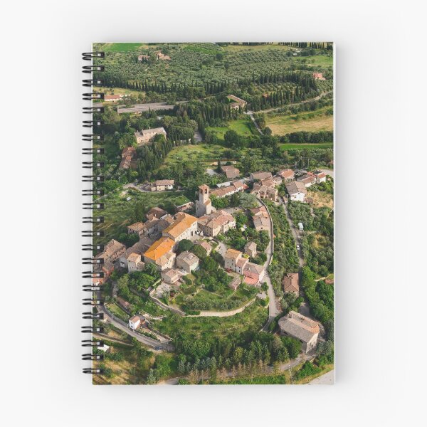 Item preview, The hilltop town of Agello from the air, Agello, Umbria, Italy designed and sold by AndrewJonesFoto.