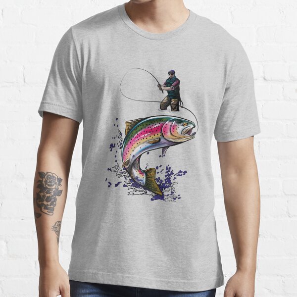 Fisherman - Nature - Rainbow Trout Essential T-Shirt for Sale by  TigerSoulDesign