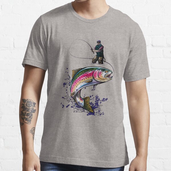 Vista previa del artículo con la obra «Pescador - Naturaleza - Trucha Arco Iris», diseñado y vendido por TigerSoulDesign.