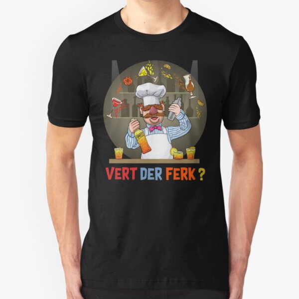 Vert Der Ferk Chef Swedish Barman Cocktails T-shirt Slim Fit T-Shirt