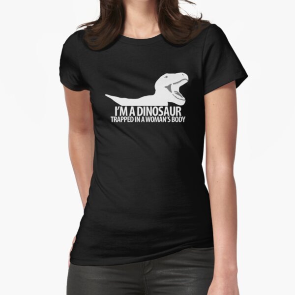 "Dinosaur on the inside" lighter edit Fitted T-Shirt