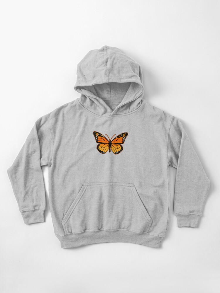 black hoodie with monarch butterfly