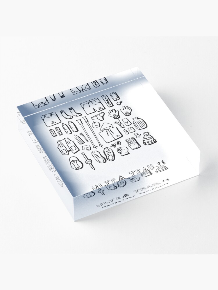 Alternate view of Ultra Trail - Mandatory Equipment - White Acrylic Block