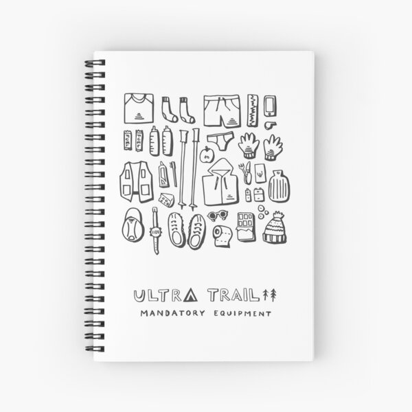 Ultra Trail - Mandatory Equipment - White Spiral Notebook