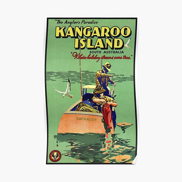 Kangaroo Island Australia Vintage Poster Restored Poster