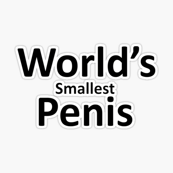 World's Smallest Penis Sticker for Sale by partybitz