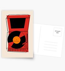 ROCK und ROLLE Retro Weinlese-Plattenspieler Phonograph Postkarten